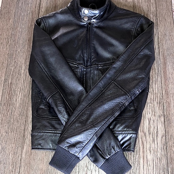 byCORPUS Genuine Lambskin Leather Jacket / Leather Bomber Jacket - Picture 5 of 14